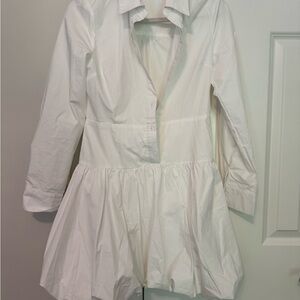 English Factory White Button Up Mini Dress